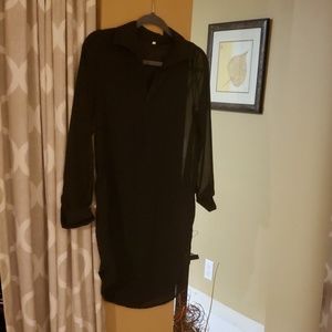 Sheer black, long sleeve blouse